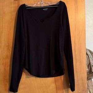 Old Navy Classic Black Long Sleeve Shirt